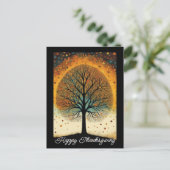 Herfstboom Fine Art Vakantie Thanksgiving Briefkaart (Staand voorkant)