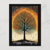 Herfstboom Fine Art Vakantie Thanksgiving Briefkaart (Voorkant)