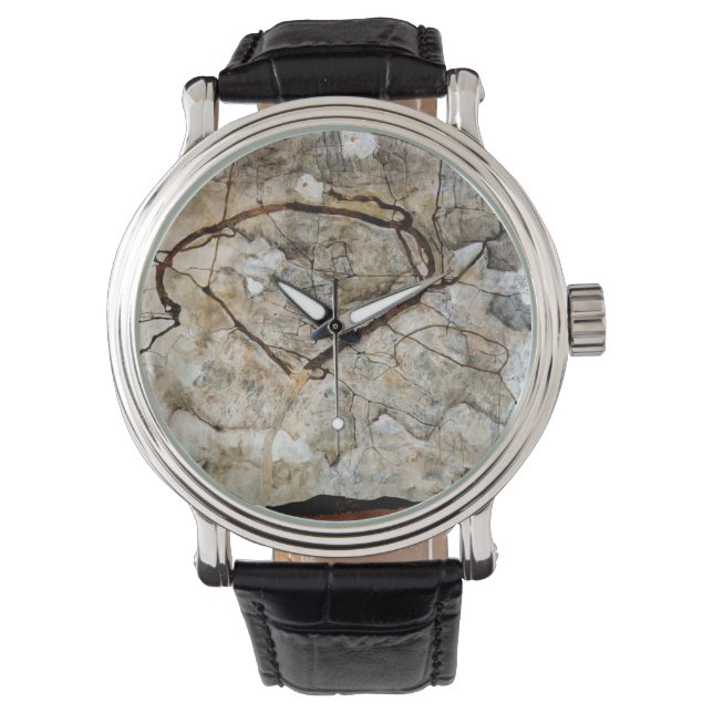 Herfstboom in beweging van Egon Schiele Horloge (Voorkant)