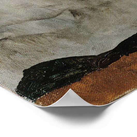 Herfstboom in beweging van Egon Schiele Poster (Hoek)