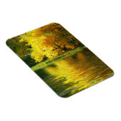 Herfstboom in het bos met bezinning magneet (Rechterzijde)