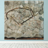 Herfstboom in onstuimige lucht canvas afdruk (Insitu (Houten vloer))