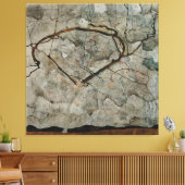 Herfstboom in onstuimige lucht canvas afdruk (Insitu (Woonkamer))