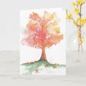 Herfstboom Kaart (Gele Bloem)