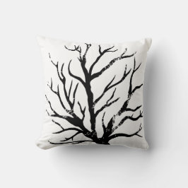 Herfstboom Lino Afdrukken Kussen