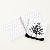 Herfstboom Lino Afdrukken Notitieboek (Binnen)