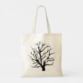 Herfstboom Lino Afdrukken Tote Bag (Achterkant)