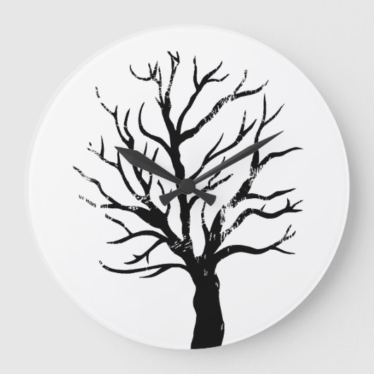 Herfstboom Lino Afdrukklok Grote Klok (Voorkant)