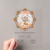 Herfstboom Mandala Herfstloof & Thanksgiving Acryl Uitnodigingen (Insitu (Draagbaar))