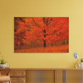 Herfstboom met rood blad canvas afdruk (Insitu (Woonkamer))