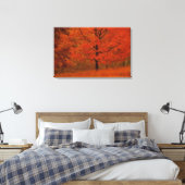 Herfstboom met rood blad canvas afdruk (Insitu (Slaapkamer))