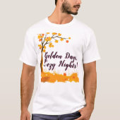 Herfstboom met vallende bladeren t-shirt (Voorkant)