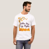 Herfstboom met vallende bladeren t-shirt (Voorkant volledig)