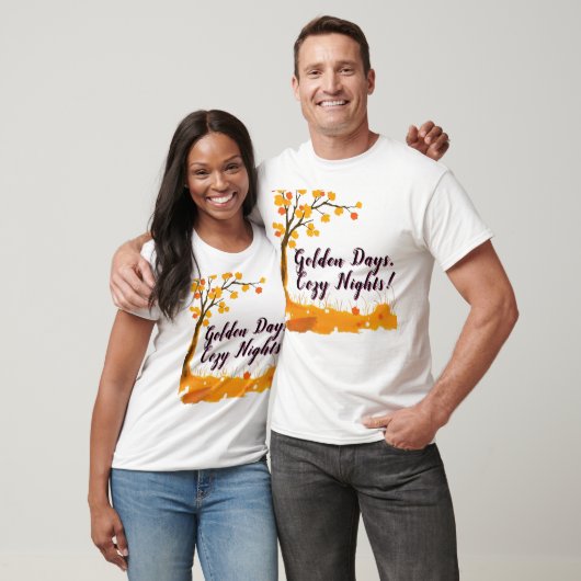 Herfstboom met vallende bladeren t-shirt (Unisex)