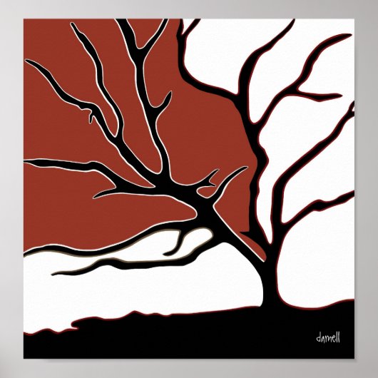 Herfstboom Poster (Voorkant)