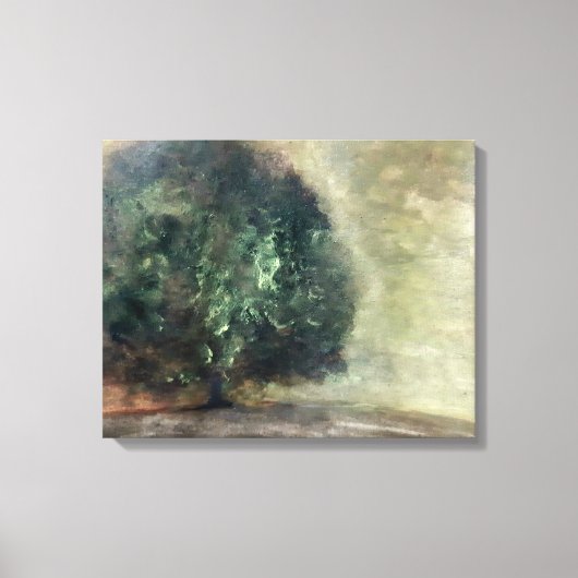 Herfstboom Waterverf schilderij Landschap Canvas Afdruk (Voorkant)