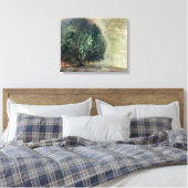 Herfstboom Waterverf schilderij Landschap Canvas Afdruk (Insitu (Slaapkamer))