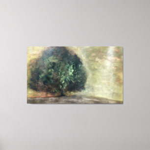 Herfstboom Waterverf schilderij Landschap Canvas Afdruk