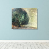 Herfstboom Waterverf schilderij Landschap Canvas Afdruk (Insitu (Houten vloer))