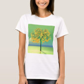 Herfstboom zonsondergang t-shirt (Voorkant)