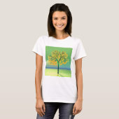Herfstboom zonsondergang t-shirt (Voorkant volledig)