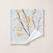 Herfstboomtakken met gele herfstbladeren bad handdoek (Wasdoekje)