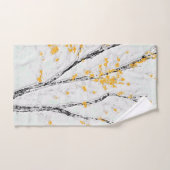 Herfstboomtakken met gele herfstbladeren bad handdoek (Handdoek)