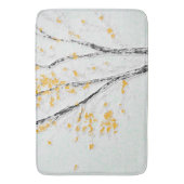 Herfstboomtakken met gele herfstbladeren badmat (Voorkant Verticaal)