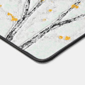 Herfstboomtakken met gele herfstbladeren bureaumat (Hoek)