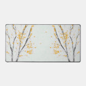 Herfstboomtakken met gele herfstbladeren bureaumat (Voorkant)