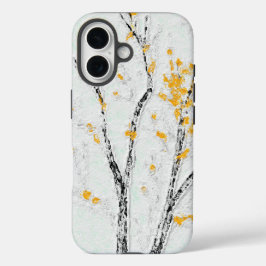 Herfstboomtakken met gele herfstbladeren iPhone 16 hoesje