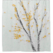 Herfstboomtakken met gele herfstbladeren douchegordijn (Voorkant)