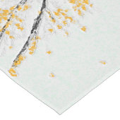 Herfstboomtakken met gele herfstbladeren korte tafelloper (Hoek)