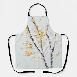 Herfstboomtakken met gele herfstbladeren schort
