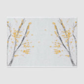 Herfstboomtakken met gele herfstbladeren tissuepapier (Voorkant)