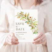 Herfstboomtakken verlaat Herfst Bewaar de datum Kaart