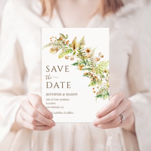 Herfstboomtakken verlaat Herfst Bewaar de datum Kaart