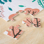 Herfstbos: betoverde naadloze scène. legpuzzel (Zijkant)