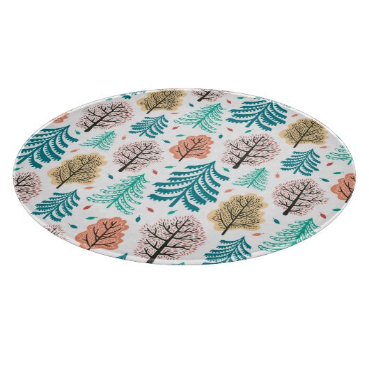 Herfstbos: betoverde naadloze scène. snijplank (Hoek)