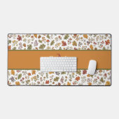 HerfstBos Bloemige Blad Paddenstoel Aangepaste Naa Bureaumat (Keyboard & Muis)