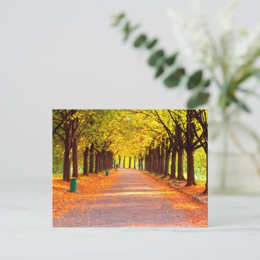 Herfstbos Briefkaart (Staand voorkant)