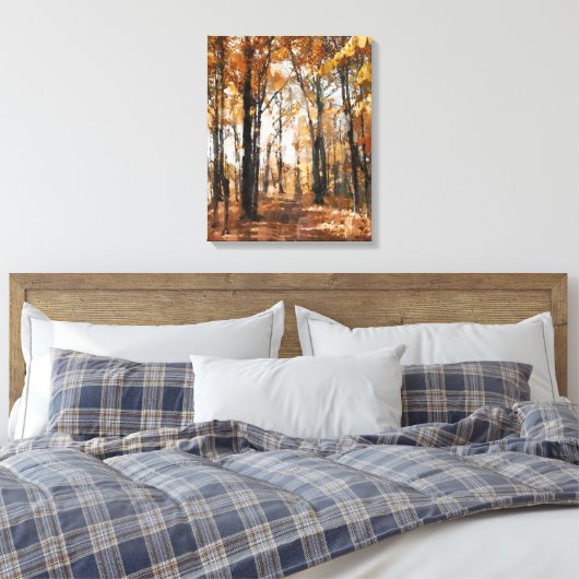 Herfstbos Canvas Afdruk (Insitu (Slaapkamer))