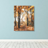 Herfstbos Canvas Afdruk (Insitu (Houten vloer))