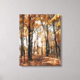 Herfstbos Canvas Afdruk