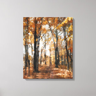 Herfstbos Canvas Afdruk