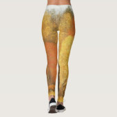 Herfstbos, digitale herten en vos. leggings (Achterkant)