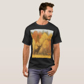 Herfstbos, digitale herten en vos. t-shirt (Voorkant volledig)