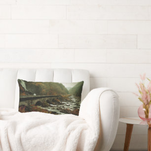 Herfstbos en rivierlandschap kussen