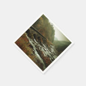 Herfstbos en rivierlandschap servet (Hoek)