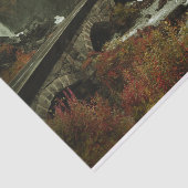 Herfstbos en rivierlandschap tissuepapier (Detail)
